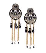 Black crystal earrings
