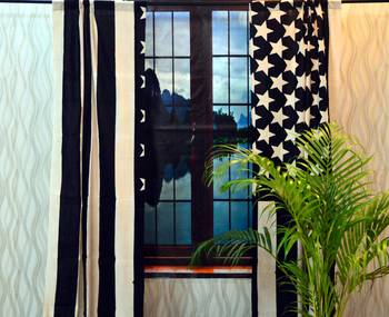 Mandala Window Tab top Curtains Drape Balcony Room Decor Curtain Boho Set Ethnic Windows & Panels Set Tab Top Curtains 2