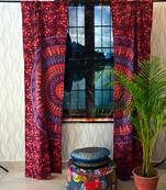 Indian Mandala Tab top Curtains Set Decorative Indian Tab Top Curtains Mandala Curtains for Bedroom