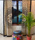 Indian Tab top Curtain Mandala Curtains, 2 Panel Set Mandala Curtain Tab top Curtains, Drapes & Valances, Window Curtain