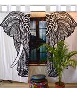 Indian Tab top Curtain Mandala Curtains, 2 Panel Set Mandala Curtain, Tapestry, Drapes & Valances, Window Curtain