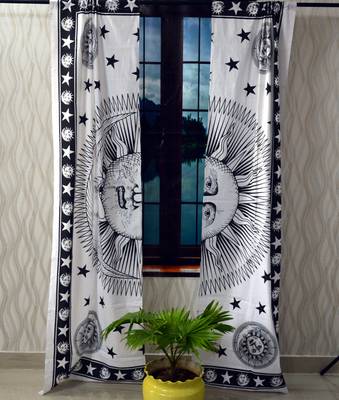Mandala Window Tab top Curtains Drape Balcony Room Decor Curtain Boho Set Ethnic Windows & Panels Set Tab Top Curtains 2