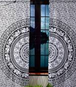Mandala Window Tab top Curtains Indian Drape Balcony Room Decor Curtain Boho Set Ethnic Window Treatments & Panels Set