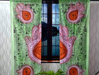 Indian Mandala Curtains Set Decorative Indian Tab Top Curtains Mandala Curtains for Bedroom Two Panel Curtains 1
