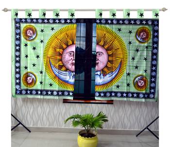 Indian Mandala Curtains Set Decorative Indian Tab top Tapestry Tab Top Curtains Mandala Curtains for Living room 1