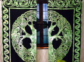 Indian Mandala Curtains Set Decorative Indian Tab Top Curtains Mandala Curtains for Bedroom Two Panel Curtains 3