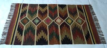 Handmade Wool Jute Kilim Rugs Small Vintage RUG  90''x150'' CM  Turkish Yasthik Kilim 3