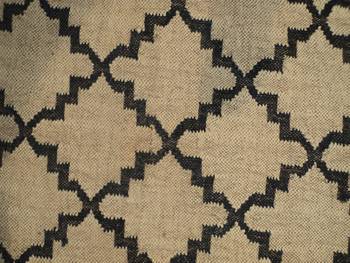 Handmade  Kilim Rug Modern Floor Carpet Jute Wool Black Brown Coloured Oriental Area Rug Size 6x9 Feet 3