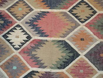 moroccan Geometric Traditional Door Mat, Bathroom Mat, Kitchen Mat Beautiful Jute Wool Rug 3