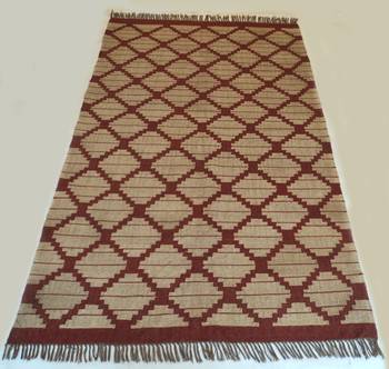 Antique  Designer Red  Brown Color Jute Wool Kilim Rug Carpet Traditional Bedroom Carpet ,Living Carpet 1