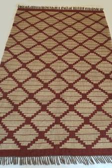 Antique  Designer Red  Brown Color Jute Wool Kilim Rug Carpet Traditional Bedroom Carpet ,Living Carpet
