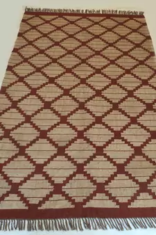 Antique  Designer Red  Brown Color Jute Wool Kilim Rug Carpet Traditional Bedroom Carpet ,Living Carpet