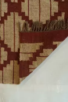 Antique  Designer Red  Brown Color Jute Wool Kilim Rug Carpet Traditional Bedroom Carpet ,Living Carpet