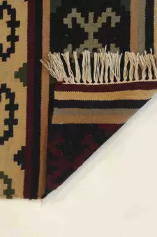 Fantastic Decor Multi Colour Wool Cotton Turkish Kilim Room Mat Size 3x5 Feet