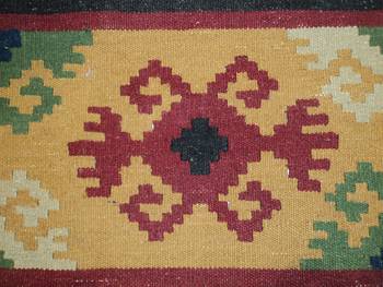 Fantastic Decor Multi Colour Wool Cotton Turkish Kilim Room Mat Size 3x5 Feet 3