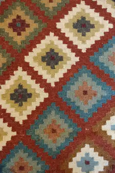 Handmade Traditional Multi Coloured Wool Cotton Kilim Carpet Rug Size 4x6 Feet