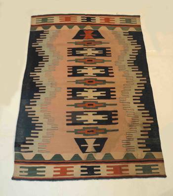 Antique  Area Kilim Rug Carpet  Multi Coloured Designer Tribal Wool Cotton Rug 1