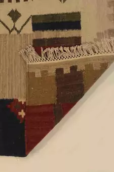Attractive Hand Woven Multi Color  Wool Cotton Kilim Area Rug