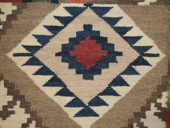 Attractive Hand Woven Multi Color  Wool Cotton Kilim Area Rug 3