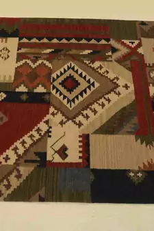 Attractive Hand Woven Multi Color  Wool Cotton Kilim Area Rug