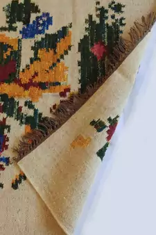 Beautiful Handmade Traditional Flower Designer Wool Silk Kilim Rug Kitchen Rug Living Rug
