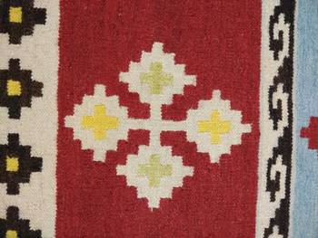 Handmade Attractive Designer Cotton Wool Kilim Area Rug Door Mat, Bedroom Rug, Living Rug 2