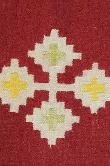 Handmade Attractive Designer Cotton Wool Kilim Area Rug Door Mat, Bedroom Rug, Living Rug