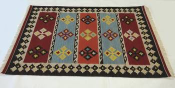 Handmade Attractive Designer Cotton Wool Kilim Area Rug Door Mat, Bedroom Rug, Living Rug 3