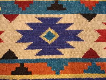 Banjara Etching Designer Wool Cotton Kilim Rug  Door Mat, Kitchen Mat, Living Room Mat, Bedroom Mat, 2