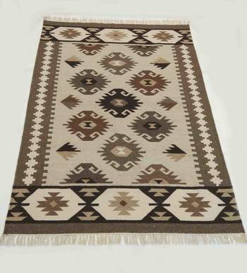 Beautiful Designer Tribal Hand Woven Oriental Kilim Door Mat, Porch Mat, Kitchen Mat, Bedroom Mat 1
