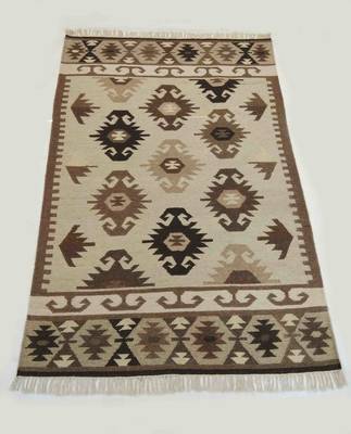 Hand Woven Oriental Tribal Beautiful Mat Wool Cotton Kilim Area Rug 1