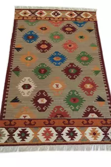 Indian Tribal Ethnic Multi Coloured Designer Beautiful Mat Size 4'x 6 Feet