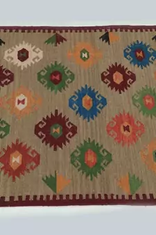 Indian Tribal Ethnic Multi Coloured Designer Beautiful Mat Size 4'x 6 Feet