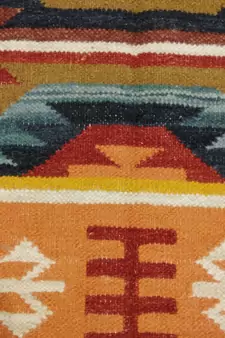 Attractive Vintage Roral Raja Multi Color Beautiful Cotton Kilim Area Rug
