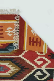 Attractive Vintage Roral Raja Multi Color Beautiful Cotton Kilim Area Rug