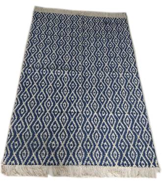 Handmade Block Print Cotton Kilim Rug Size 4x6 Feet Door Mat, Kitchen Mat 1