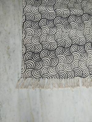 Hand Woven Attractive Handmade Block Print Kilim Rug Size 3x7 Feet Living Room Mat 2