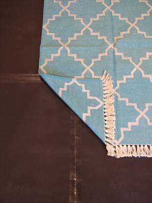 Natural Hand woven Green Cotton Made Modern Area Rug Home Decorative Rug Carpet 3