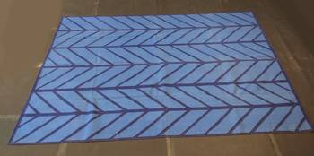 Handmade Royal Blue 100% Cotton pyramid Designer Kilim Rug Home Decorative Rug Carpet 3