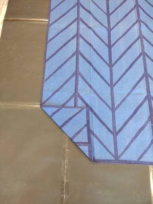Handmade Royal Blue 100% Cotton pyramid Designer Kilim Rug Home Decorative Rug Carpet 4