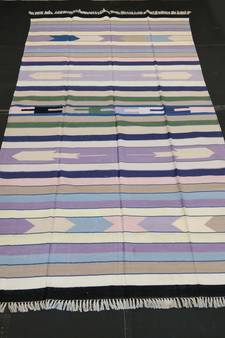 Handmade Silk Cotton Tribal Kilim Rug Home Decorative Rug Multi Coloured Carpet