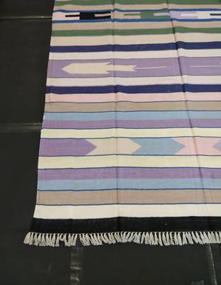 Handmade Silk Cotton Tribal Kilim Rug Home Decorative Rug Multi Coloured Carpet 2