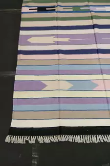 Handmade Silk Cotton Tribal Kilim Rug Home Decorative Rug Multi Coloured Carpet