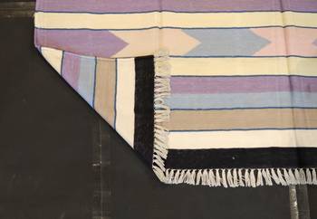 Handmade Silk Cotton Tribal Kilim Rug Home Decorative Rug Multi Coloured Carpet 4