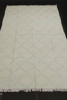 attractive Designer 95% Cotton 5% Silver Zari Work Beautiful Kilim Rug For Gift