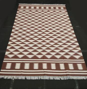 Handmade Home Decorative Cotton Italian Persian Brown Color Beautiful Kilim Area Rug 1