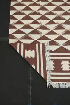 Handmade Home Decorative Cotton Italian Persian Brown Color Beautiful Kilim Area Rug