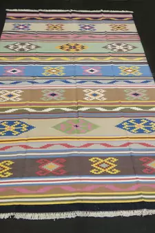 Handmade Cotton Multi Coloured Tribal Kilim Rug For Beautiful Kilim Area Rug