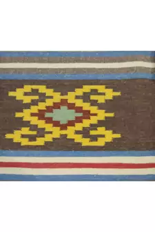 Handmade Cotton Multi Coloured Tribal Kilim Rug For Beautiful Kilim Area Rug
