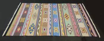 Handmade Cotton Multi Coloured Tribal Kilim Rug For Beautiful Kilim Area Rug 3